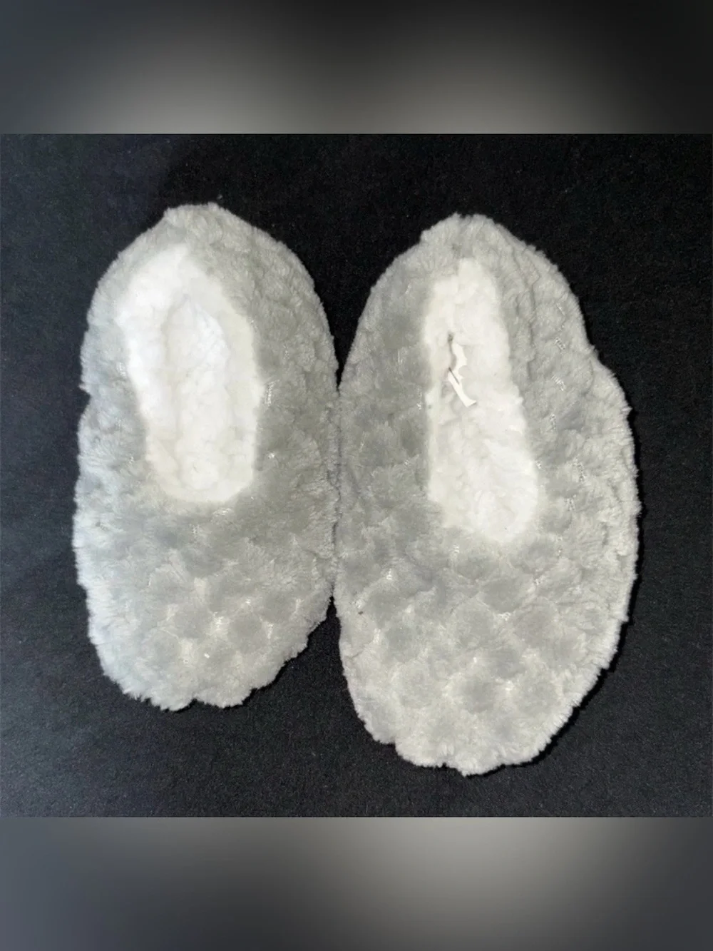 Kids Plush Slippers - Light Gray